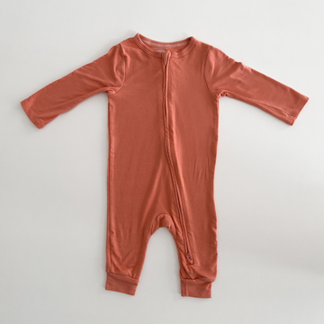 GG BURNT ORANGE PLAIN ROMPER