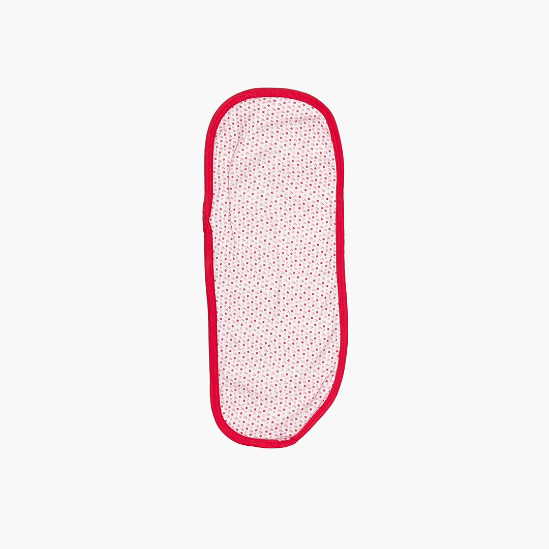 RED FLORAL PRINTED BURP CLOTH