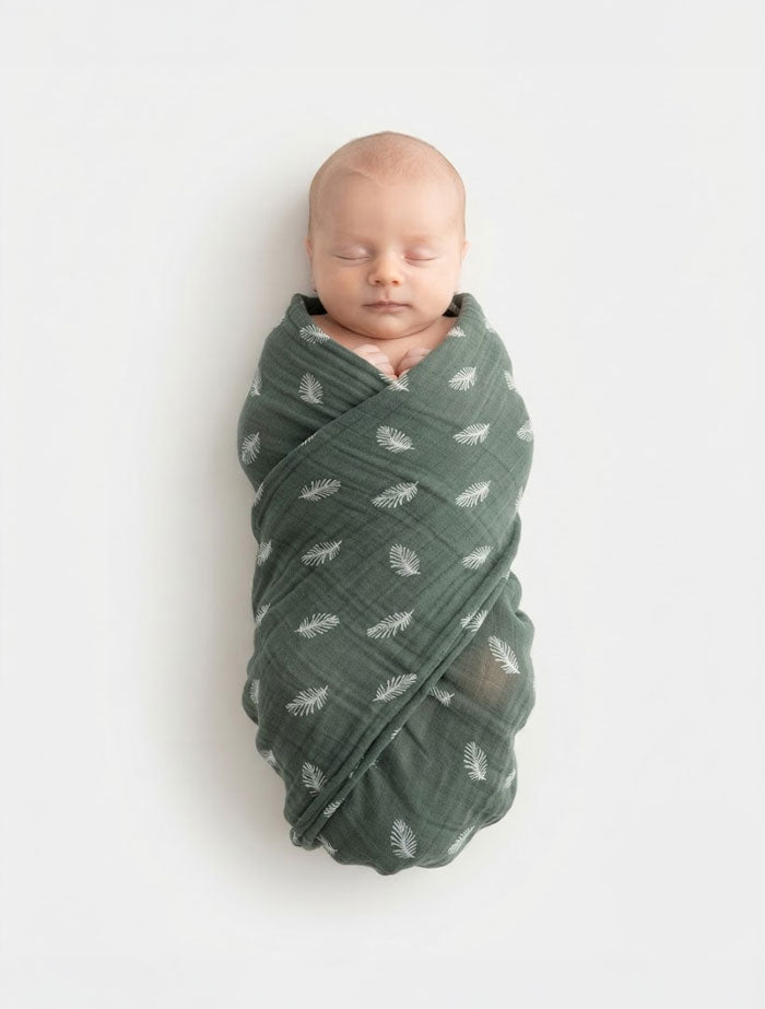 Forest Feather - Muslin Swaddle