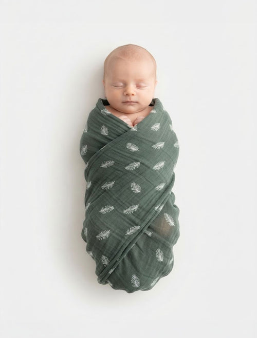 Forest Feather - Muslin Swaddle