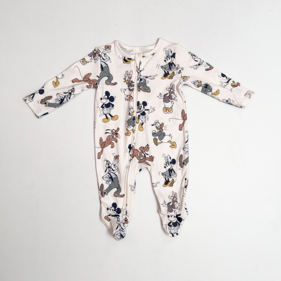 OFF WHITE MICKEY ZIPPER SLEEPSUIT