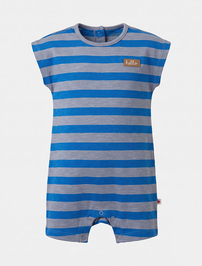 Blue and grey stripes jumpsuits