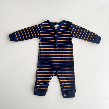 NAVY BLUE STRIPED ROMPER