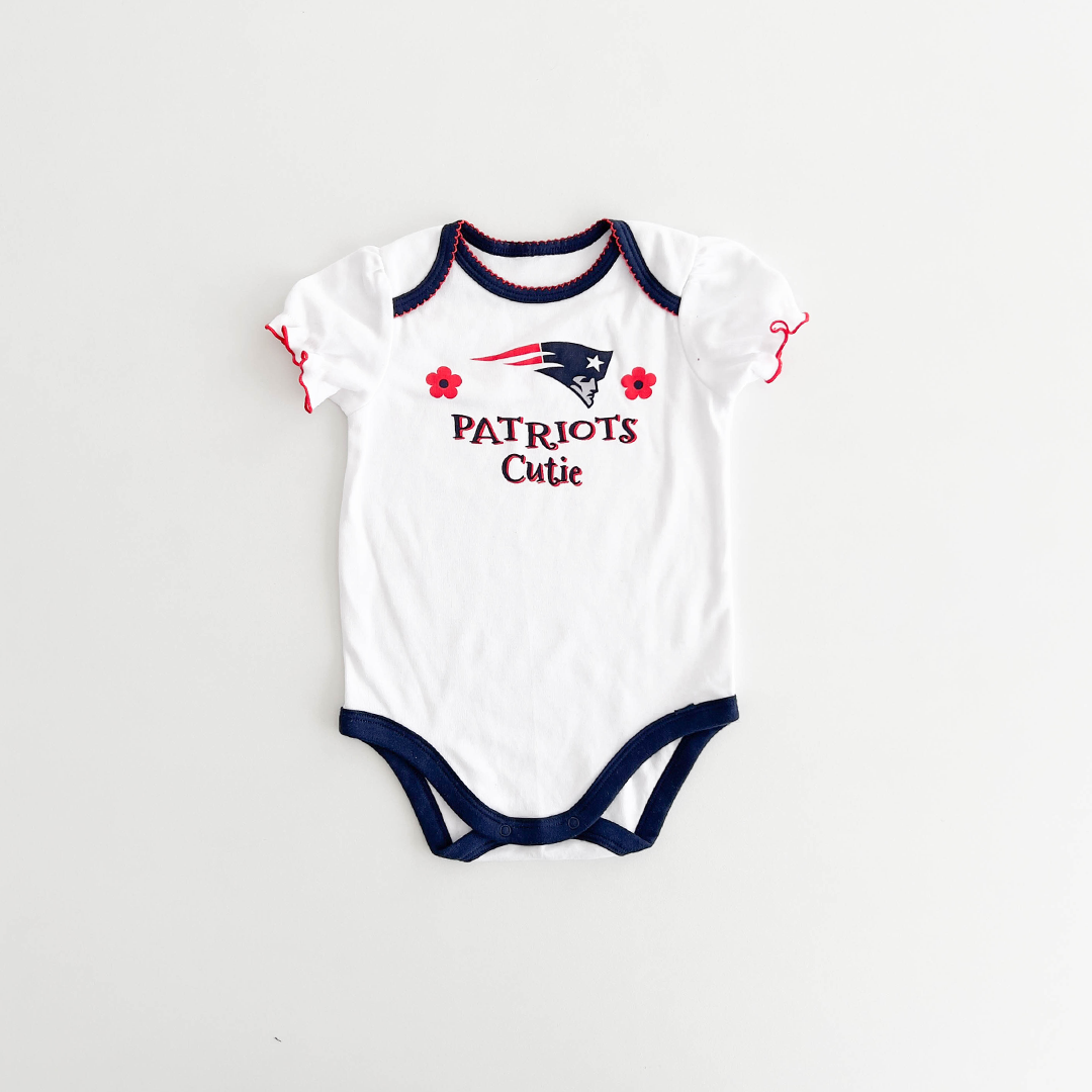 WHITE PRINTTED COTTON ONESIE