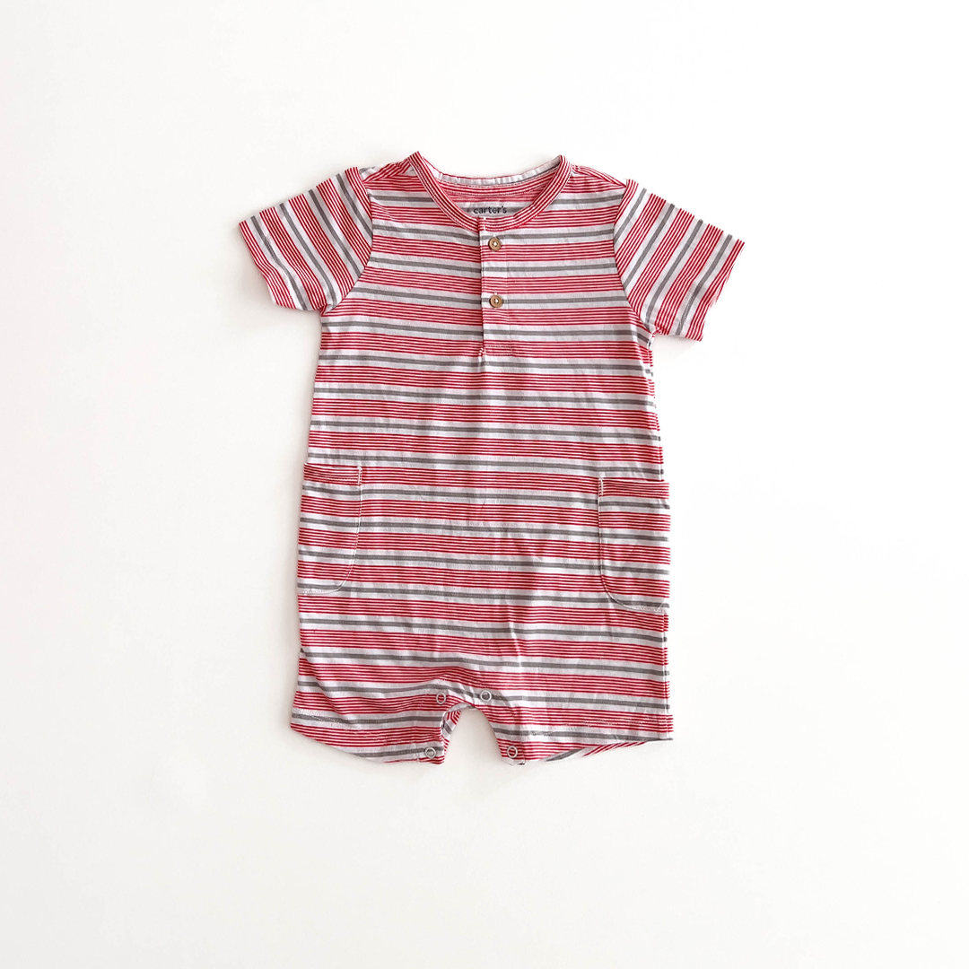 CARTER'S RED STRIPES JUMPSUIT