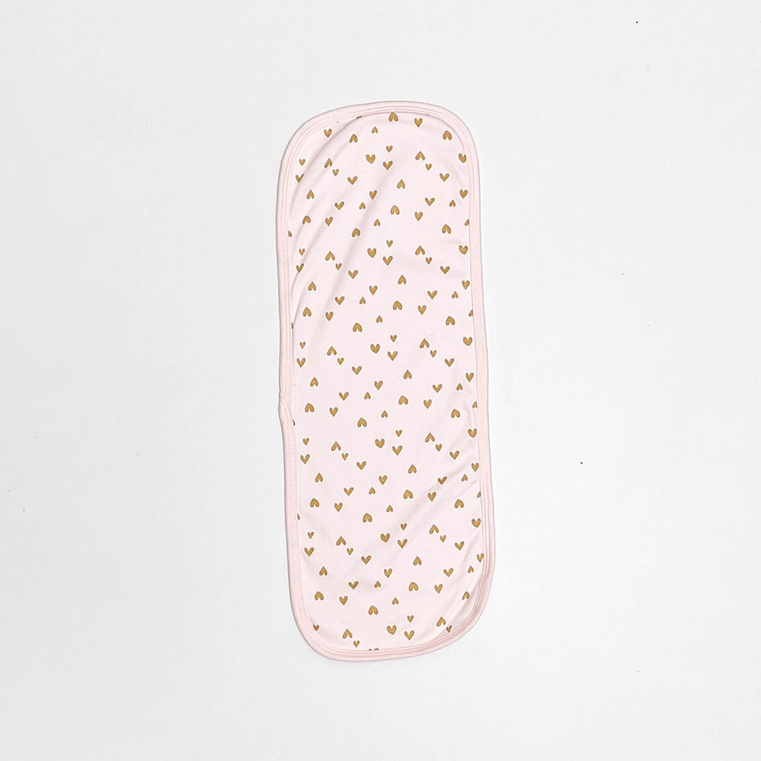 PINK LOVE PATTERNED BURP CLOTH