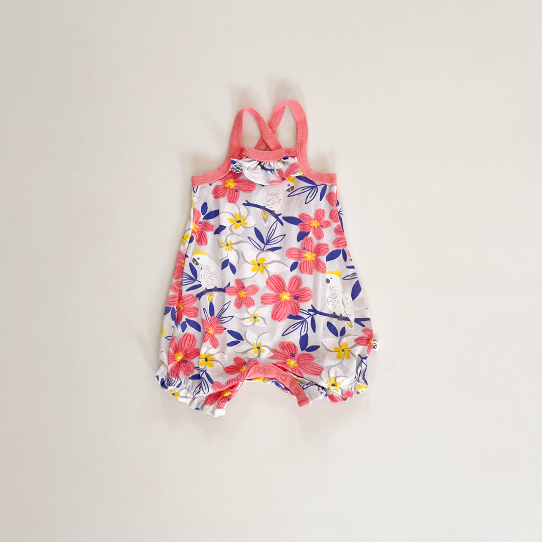 PINK FLORAL GIRLS JUMPSUIT