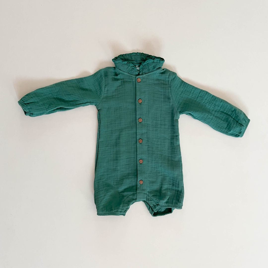 GREEEN MUSLIN FULLSLEVE