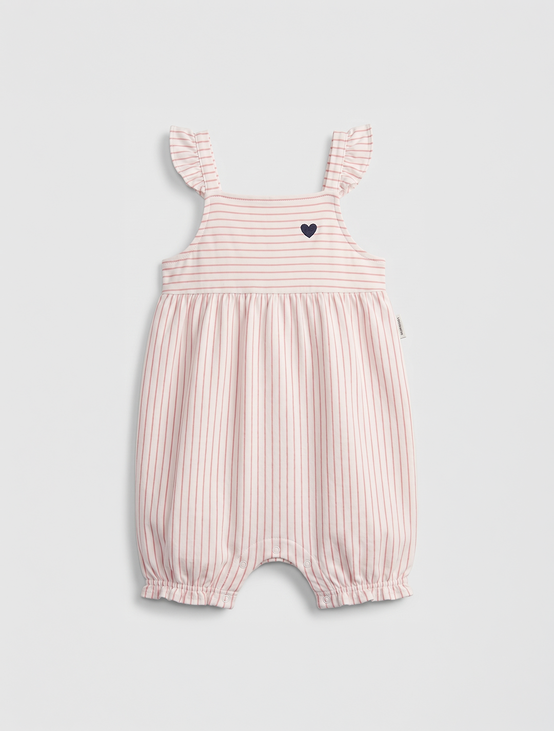 Pink striped girls jumpsuit