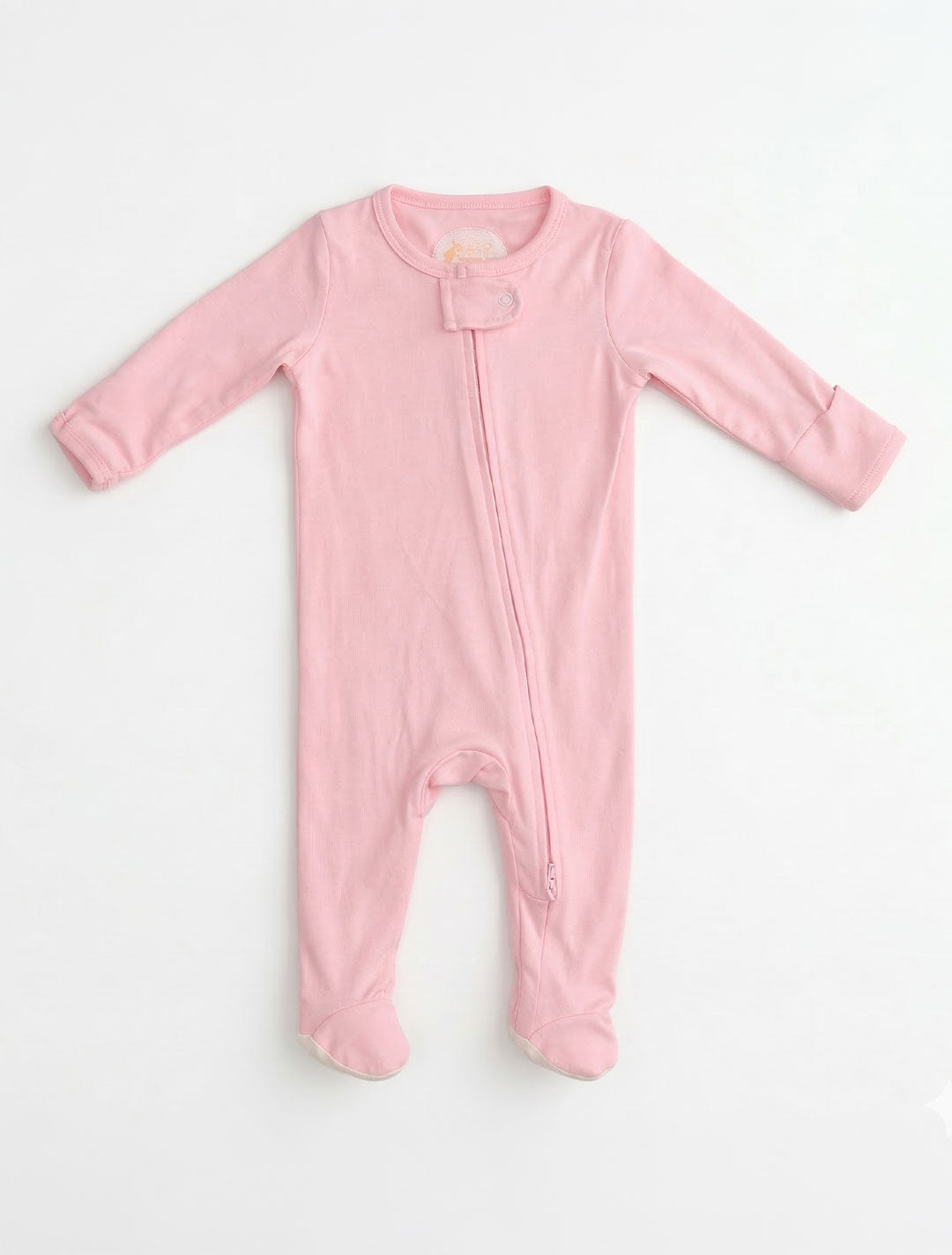 PINK PEACH ZIPPER SLEEPSUIT