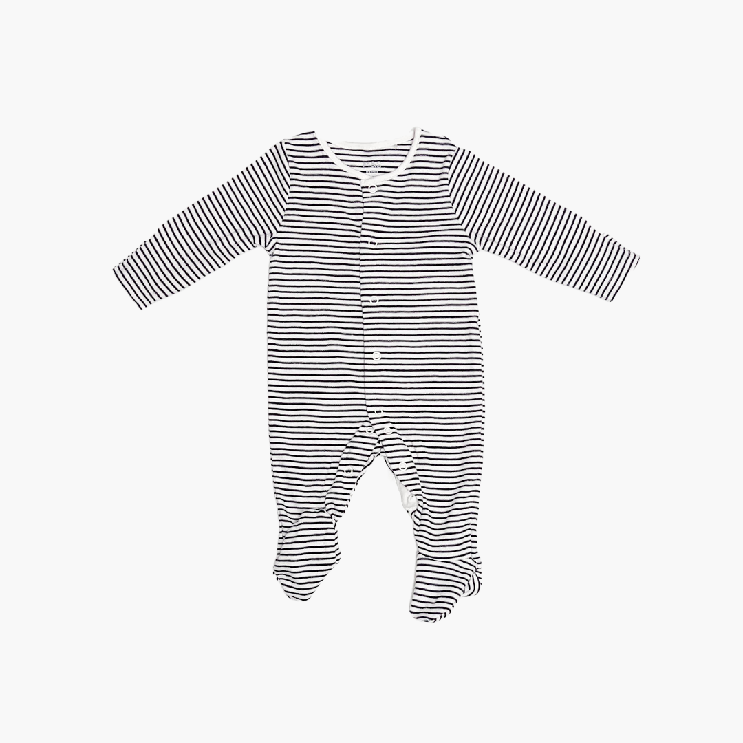 NAVY BLUE STRIPED SLEEPSUIT