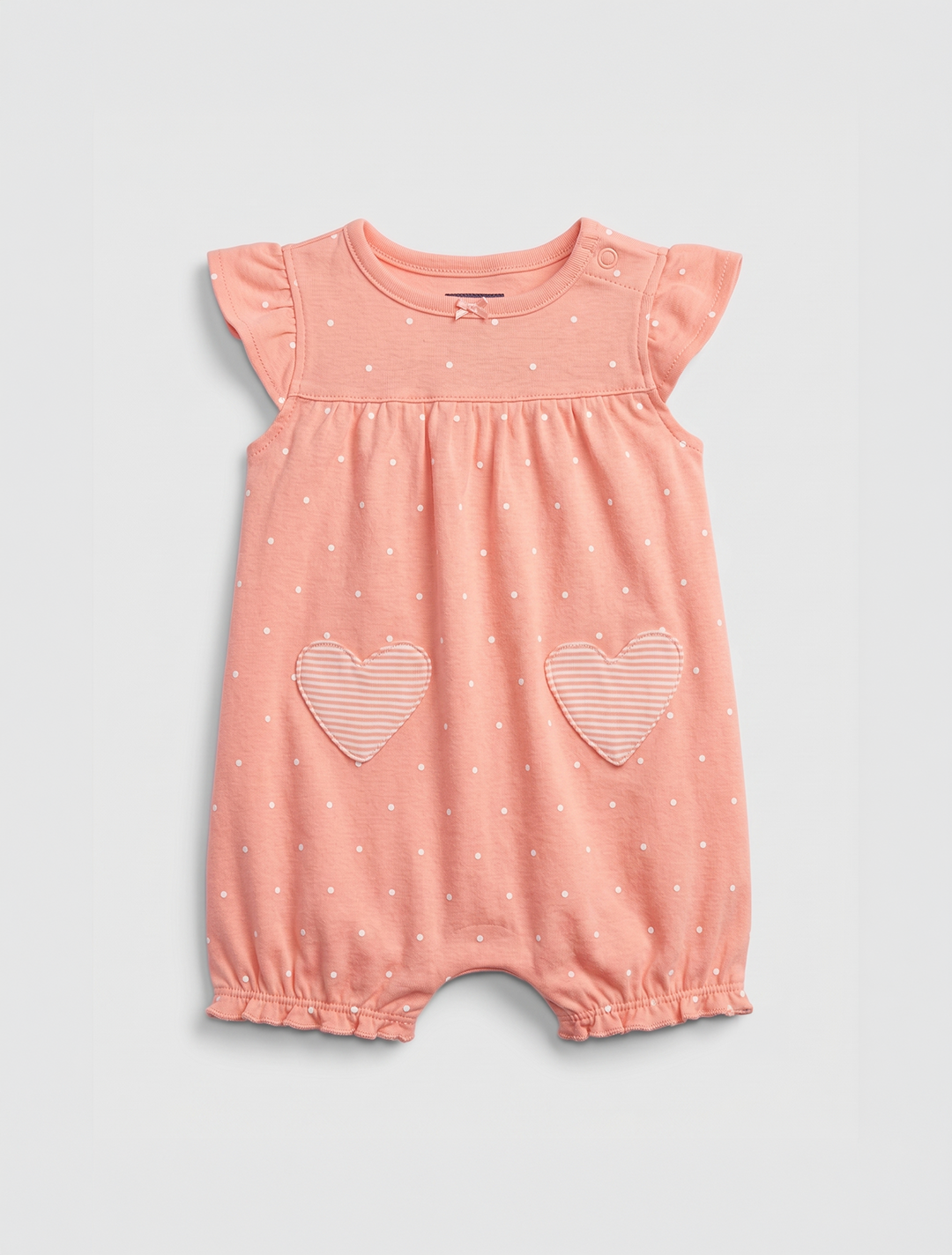 Peach polka dotted fancy jumpsuit