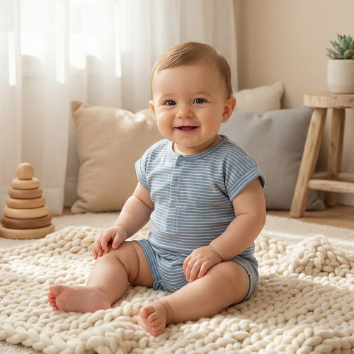 BLUE STRIPED JUMPSUIT