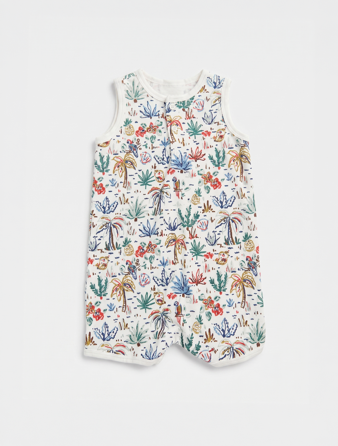 White multicolour jumpsuit