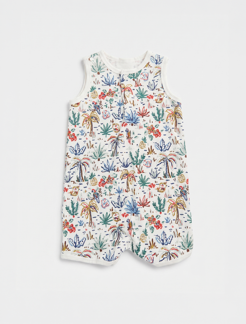 White multicolour jumpsuit