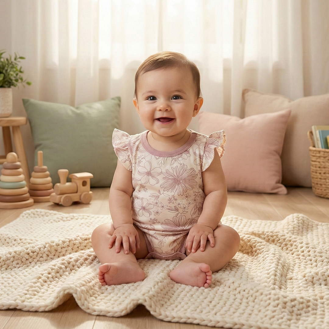 LAVENDER FLORAL RUFFLED JUMPSUIT