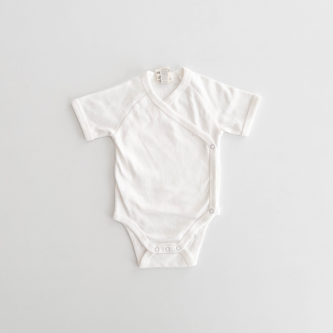 WHITE WRAP ONESIE
