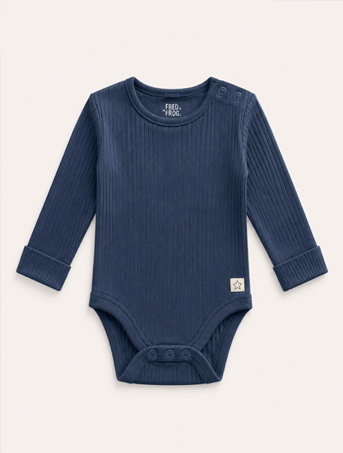 Navy blue ribbed onesie