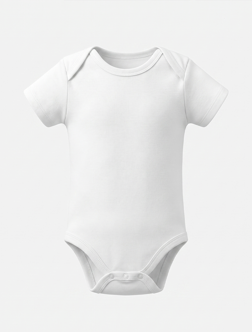 WHITE PLIAN ONESIE