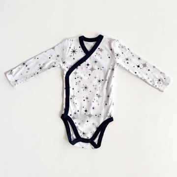 BLUE AND GREY STAR PRINTED ONESIE