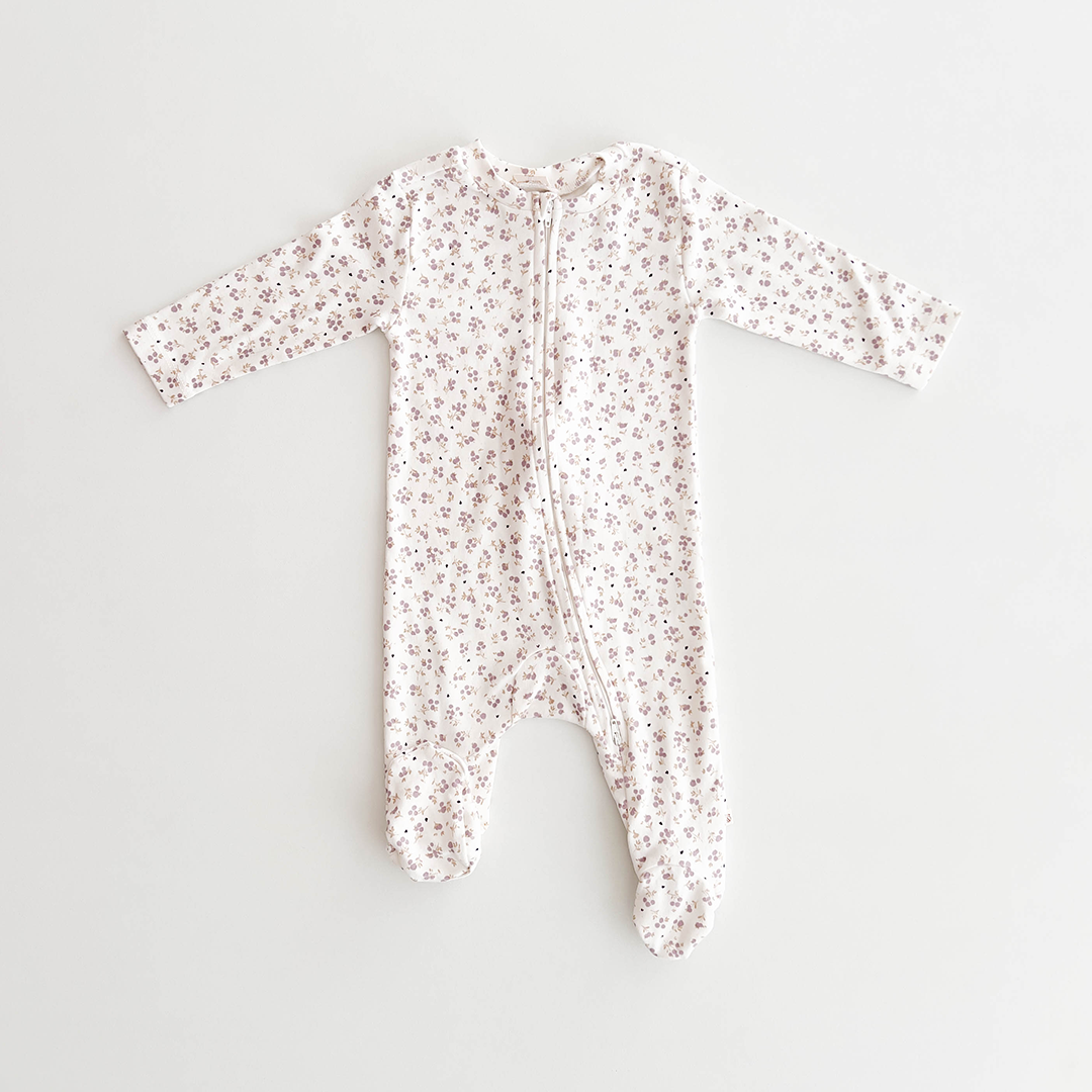 PURPLE FLORAL SLEEPSUIT