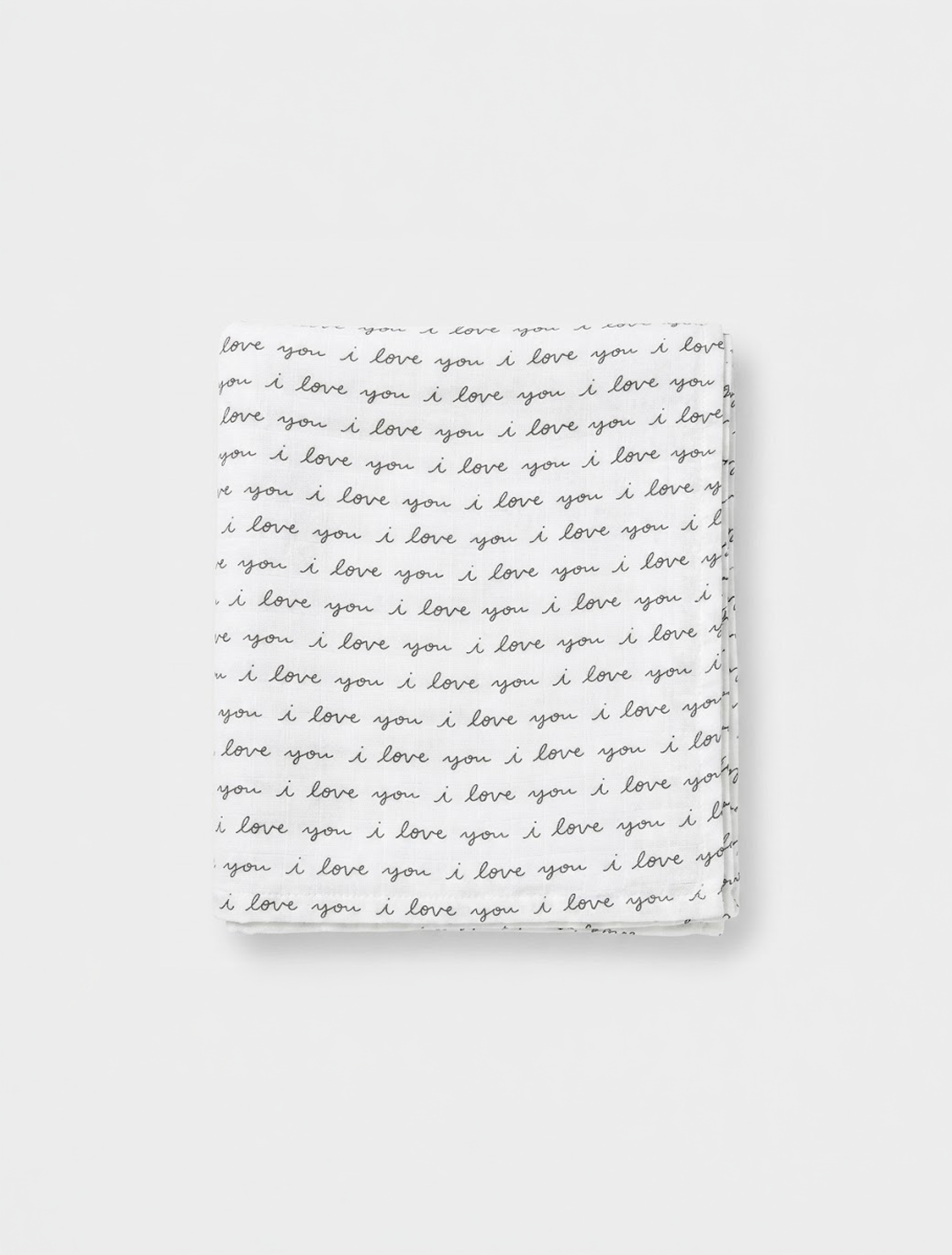White printed muslin swaddle