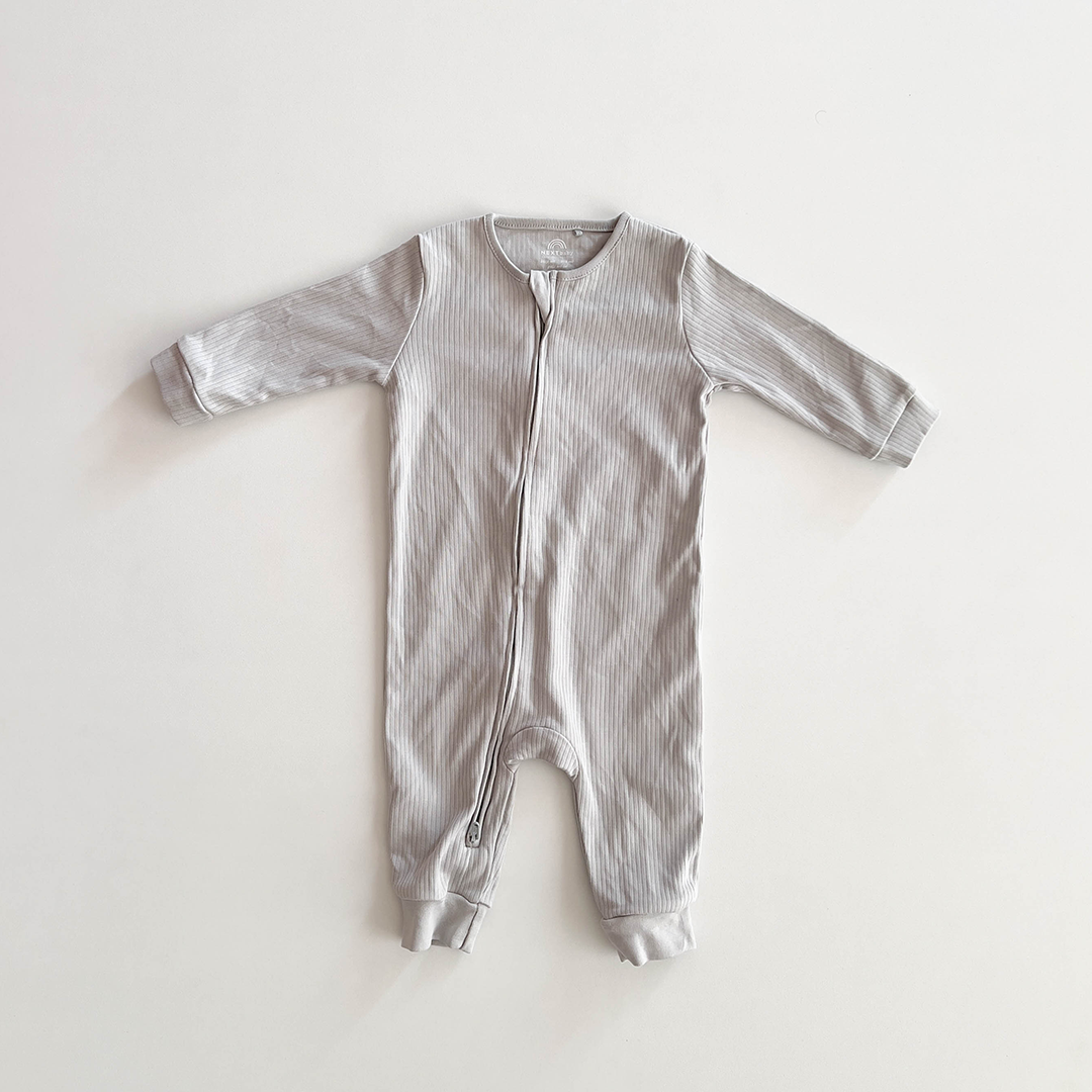 BLUE FOG COLOURED ZIPPER ROMPER