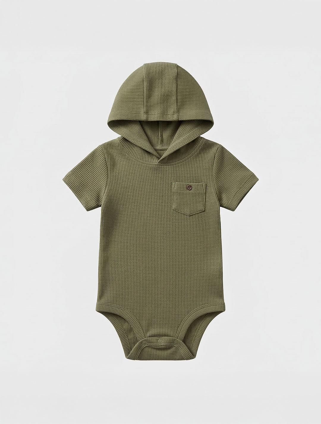 OLIVE GREEN KNITTED HOODIE ONESIE