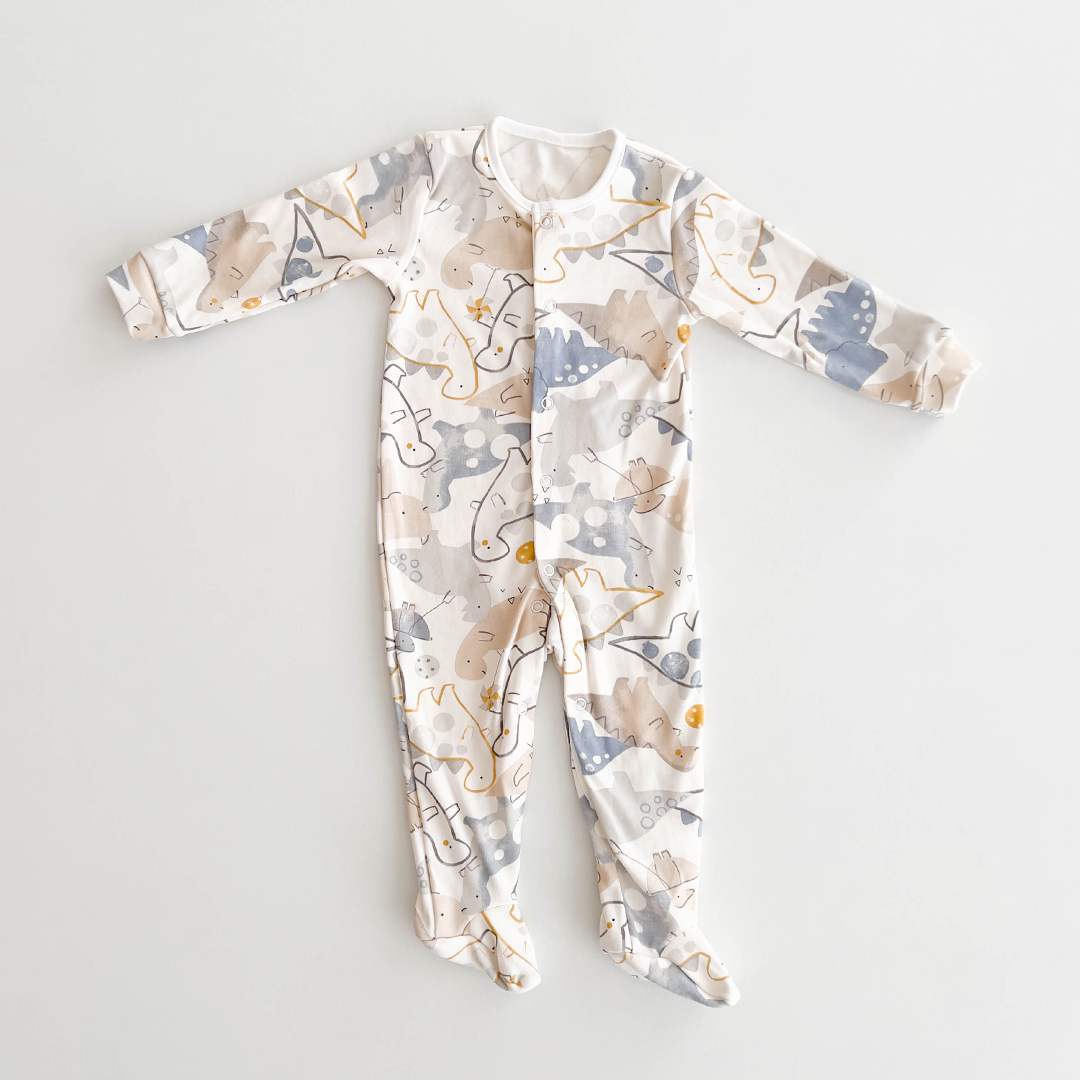 OFF WHITE PRINTED SLEEPSUIT
