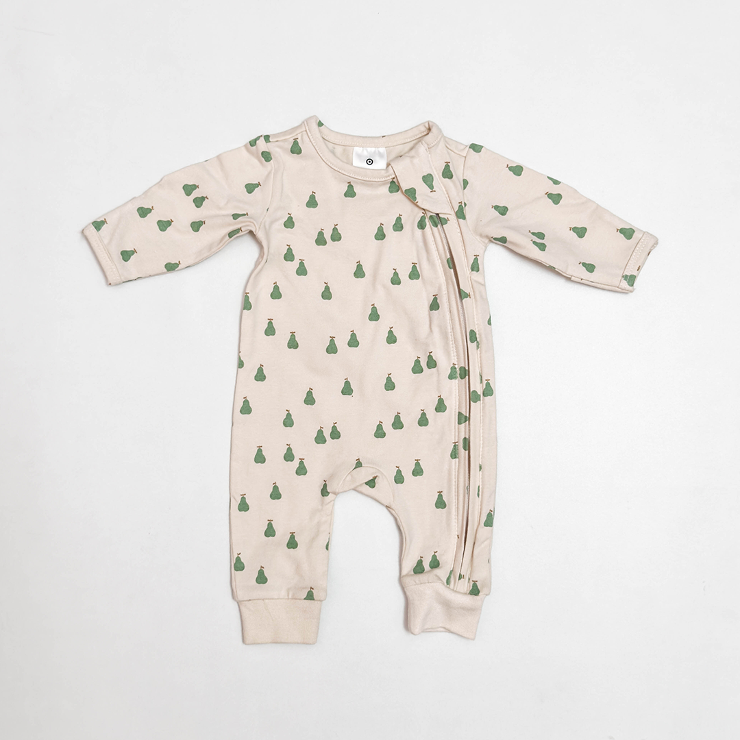 BEIGE PEAR ZIPPER ROMPER