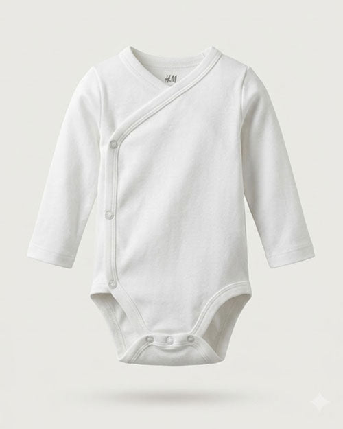 White wrap over plain onesie