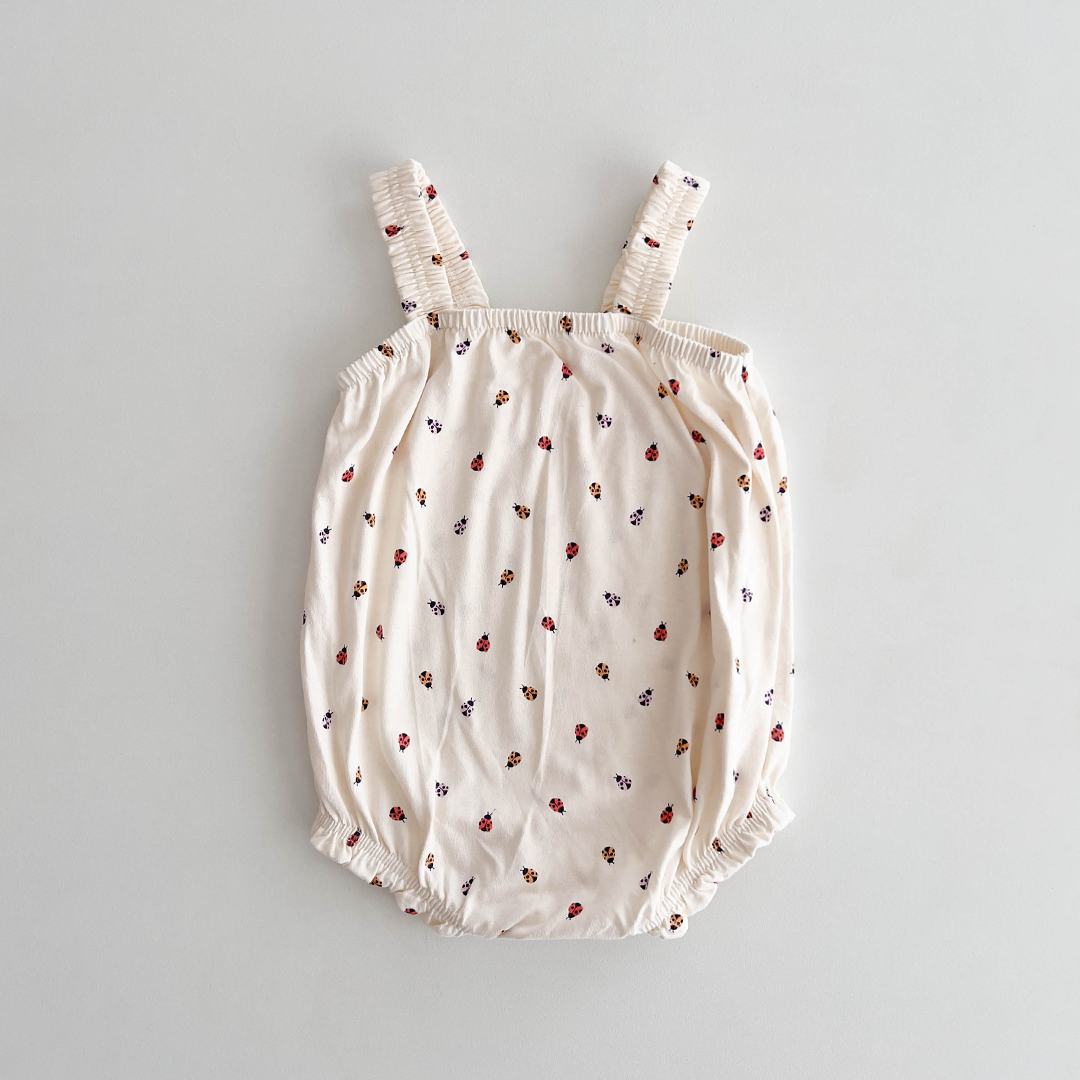 LADYBUG PATTERNED FANCY ONESIE
