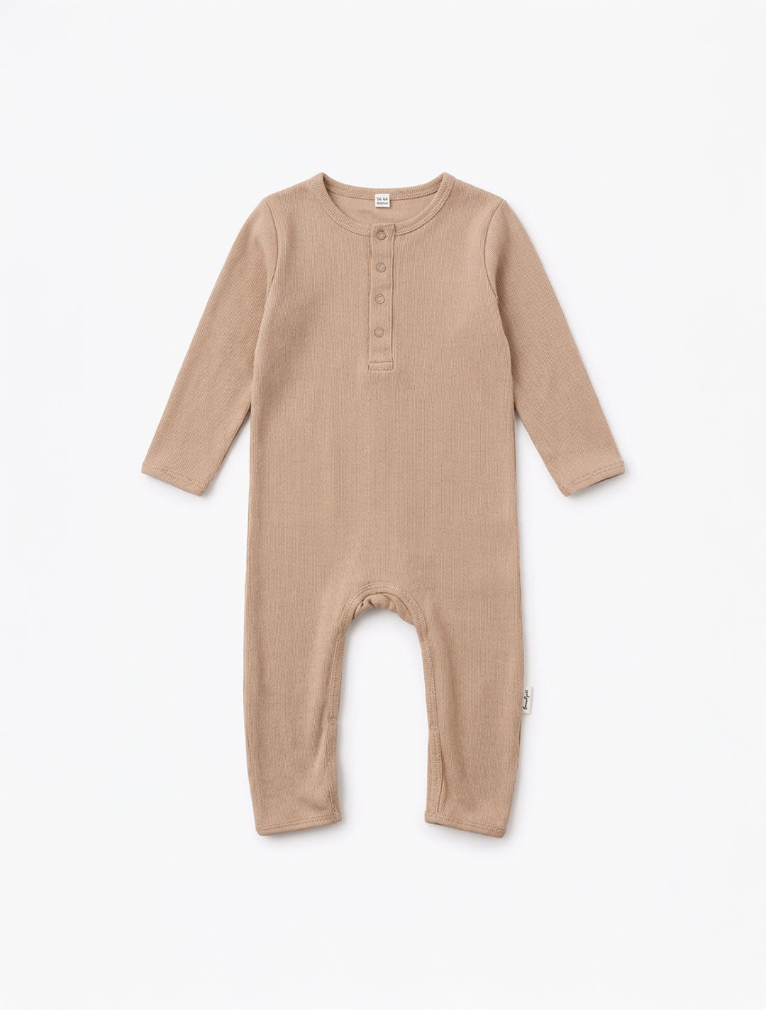 BROWN RIBBED ROMPER