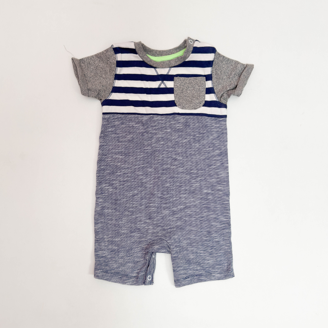 BLUE STRIPED JUMPSUIT