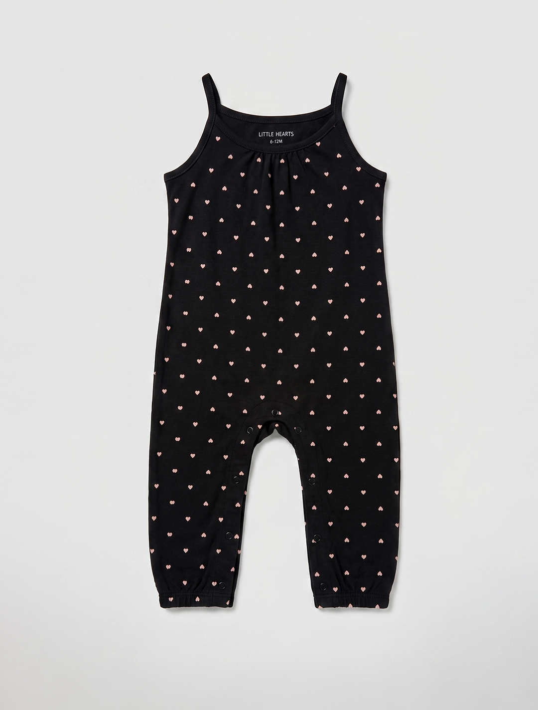 BLACK LOVE PRINT FANCY ROMPER