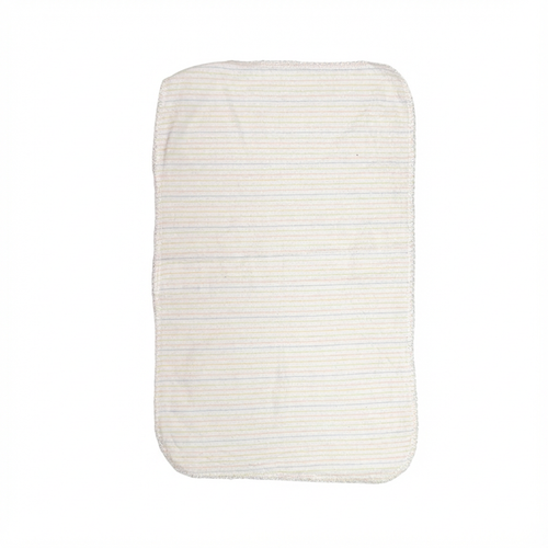 OFF WHITE VELVET STRIPED SCALLOP HAND TOWEL