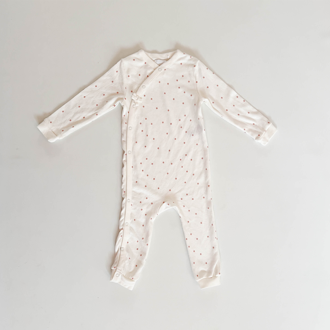 PINK DOT KNITTED ROMPER