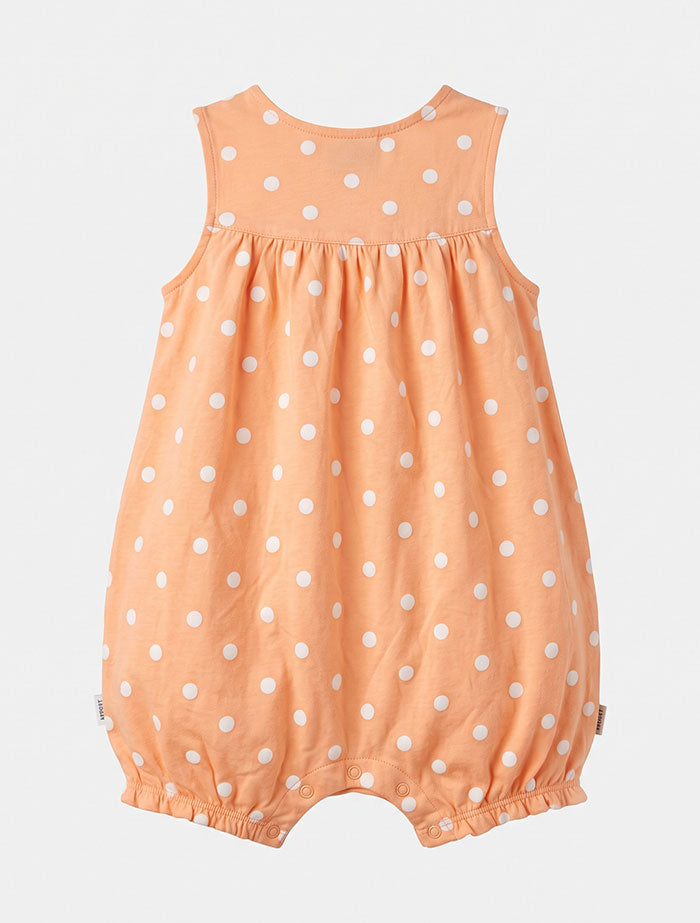 Orange  polka dotted jumpsuit