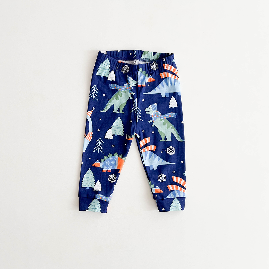 NAVY BLUE PATTERNED PANTS