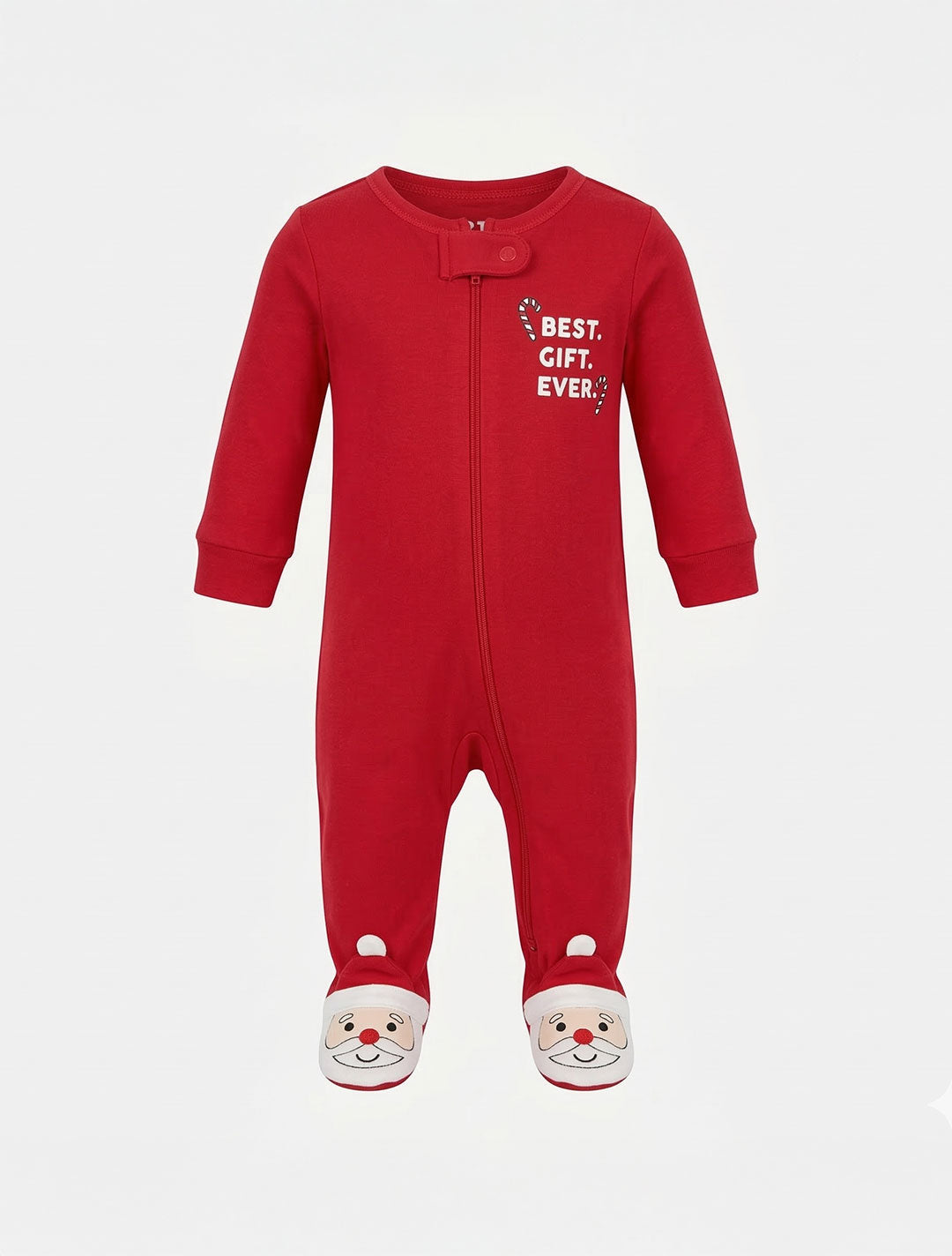RED ZIPPER SLEEPSUIT