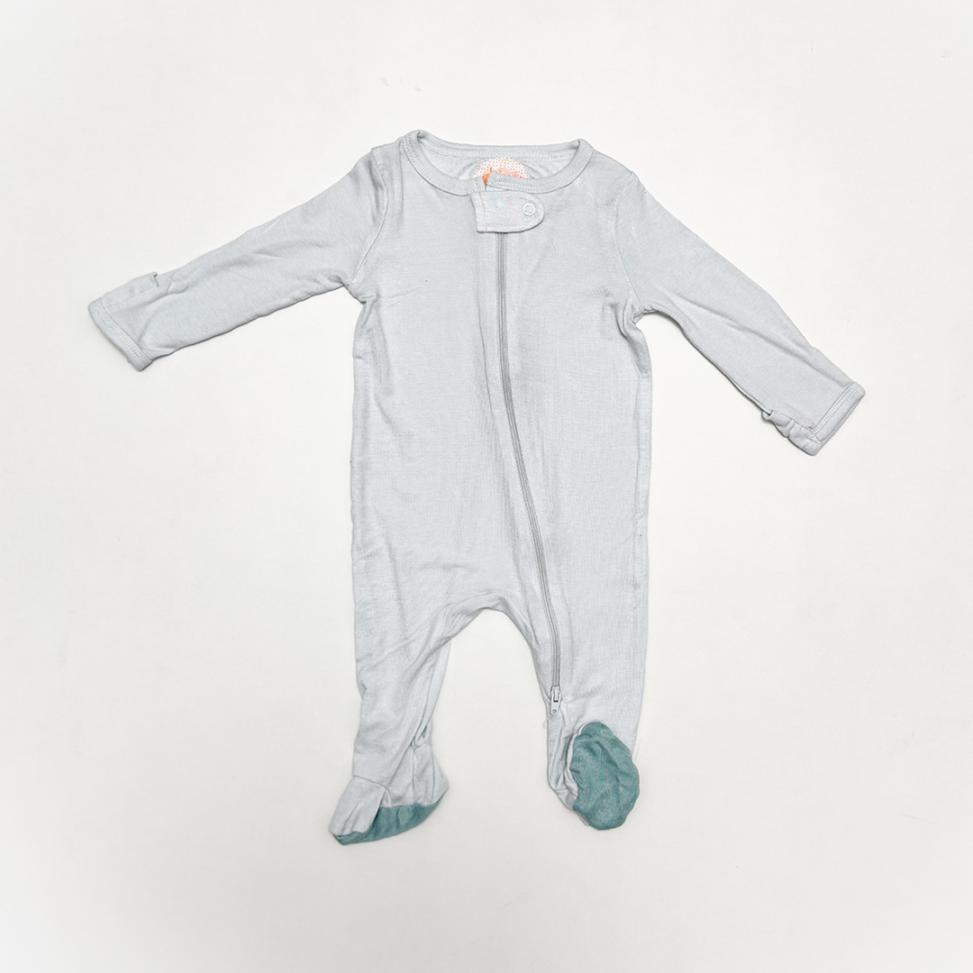 BABY BLUE ZIPPER VISCOUS SLEEPSUIT