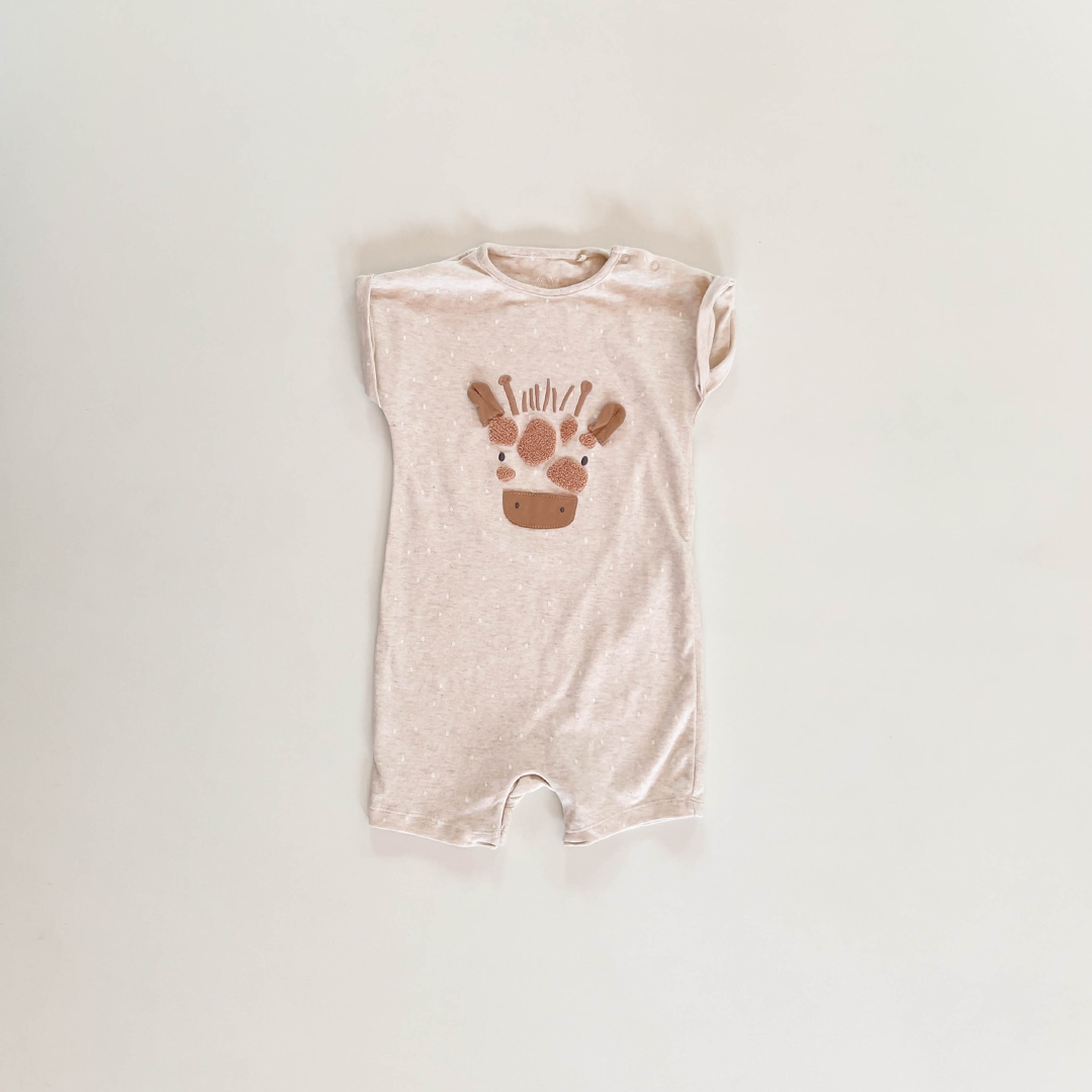 BEIGE 3D COW JUMPSUIT