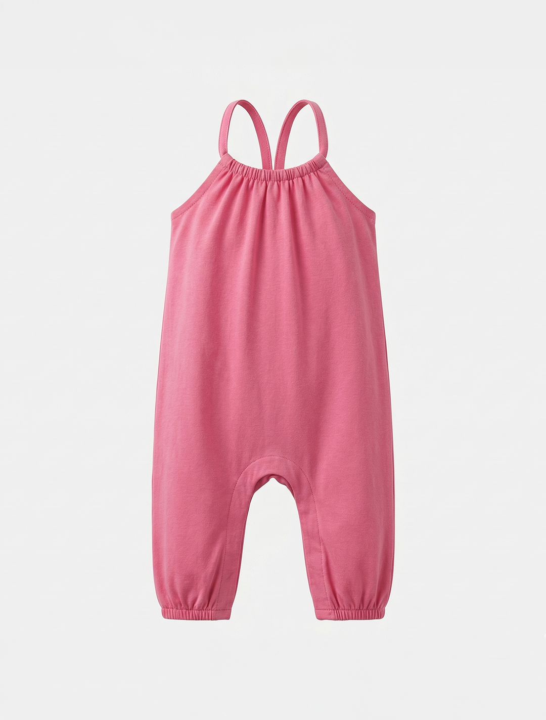 pink plain romper