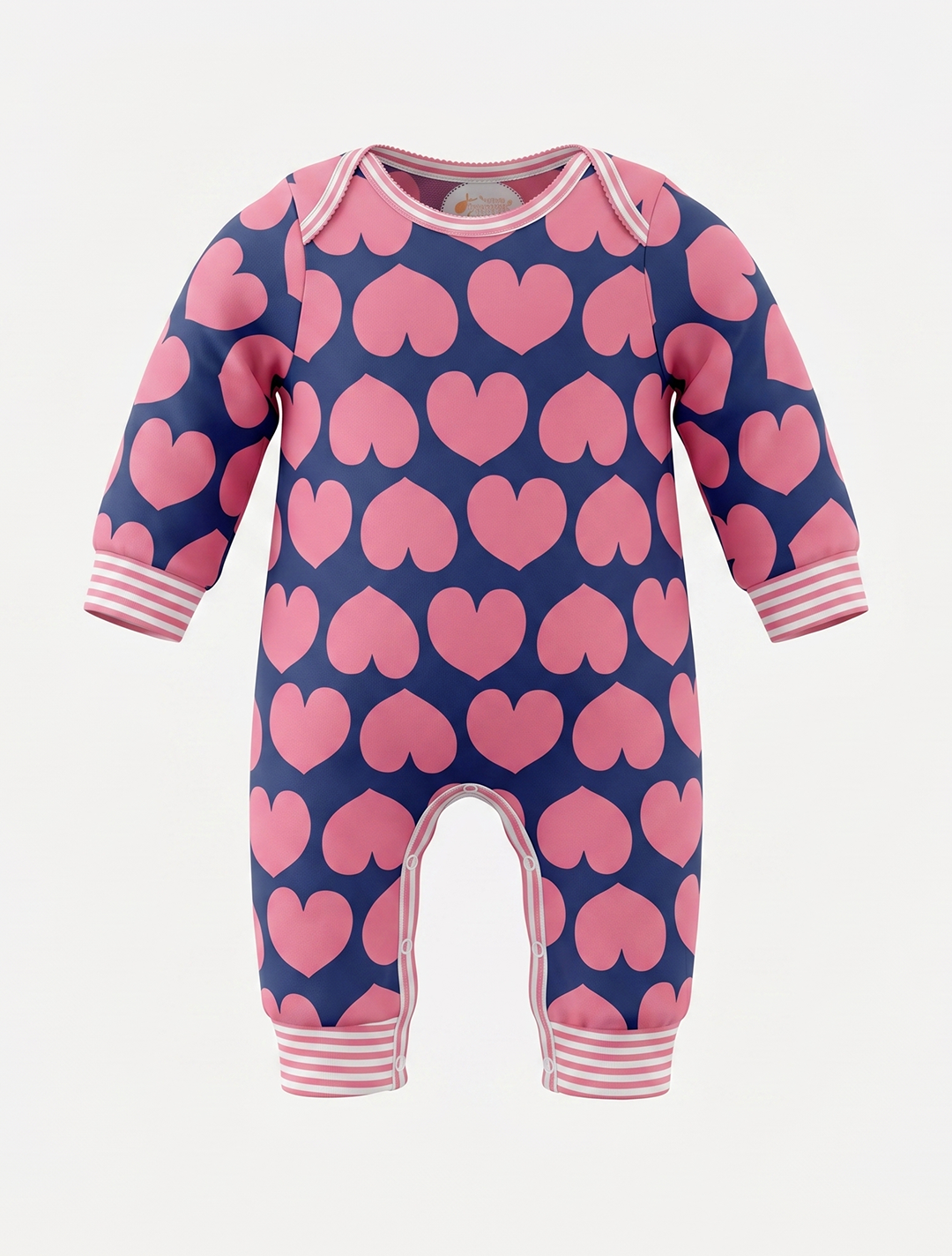 PINK LOVE PRINTED ROMPER