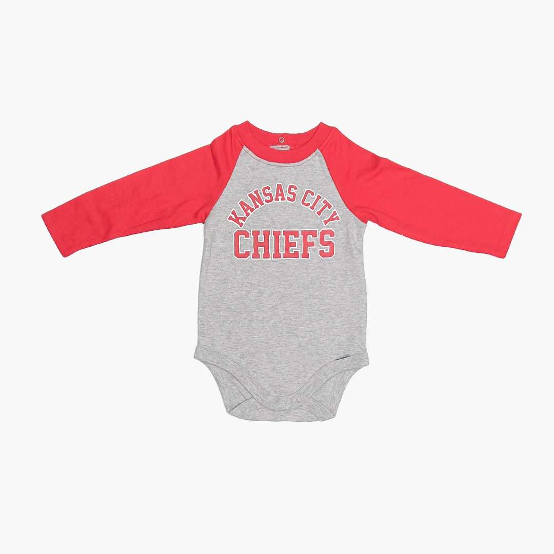 GREY RED PRINTED ONESIE
