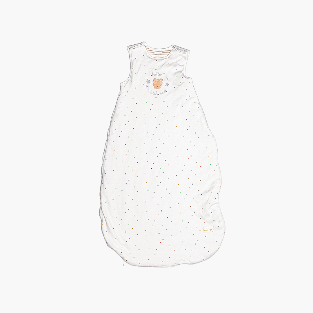 STAR PRINTED WHITE SLEEPING BAG