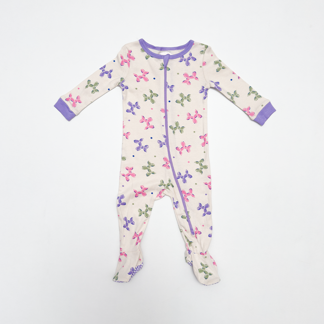 LAVENDER PATTERNED SLEEPSUIT