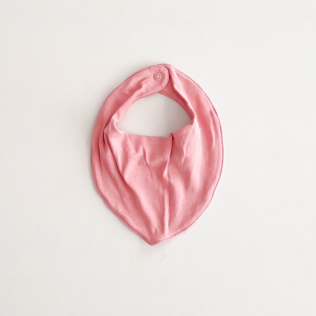 PINK PLAIN BANDANA BIBS