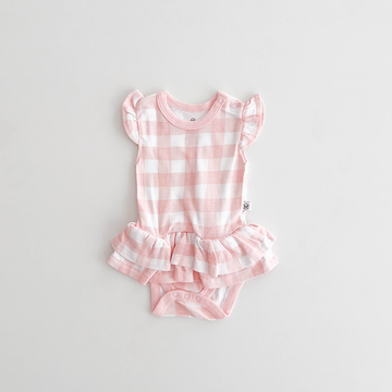 BABY PINK CHECK SUNSUIT