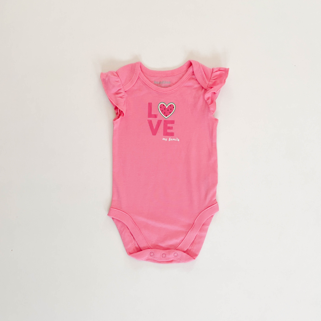 PINK LOVE PRINTED ONESIE